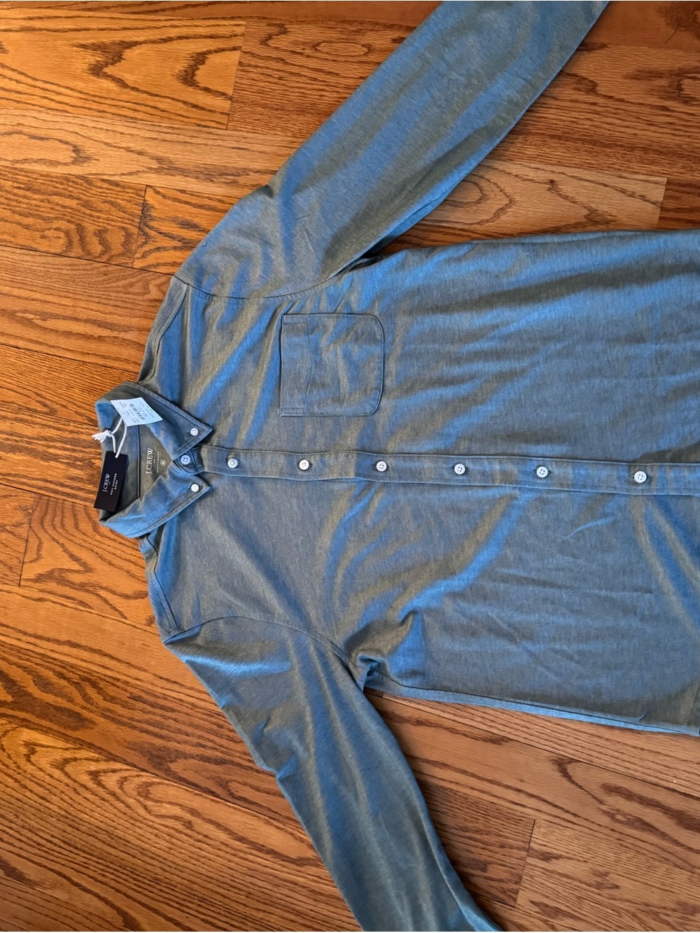 J. Crew Light Green Long-Sleeve Button-Down Pocket Shirt NWT was $99!